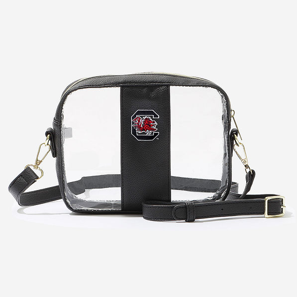 south carolina gamecocks black clear stadium approved crossbody