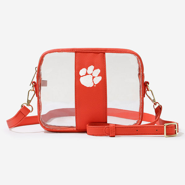 clemson tiger orange clear stadium approved crossbody