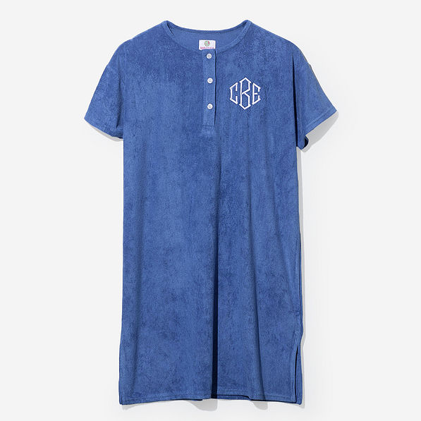 monogrammed terry cover up dress