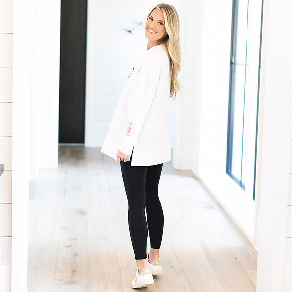 white faith sweatshirt from back