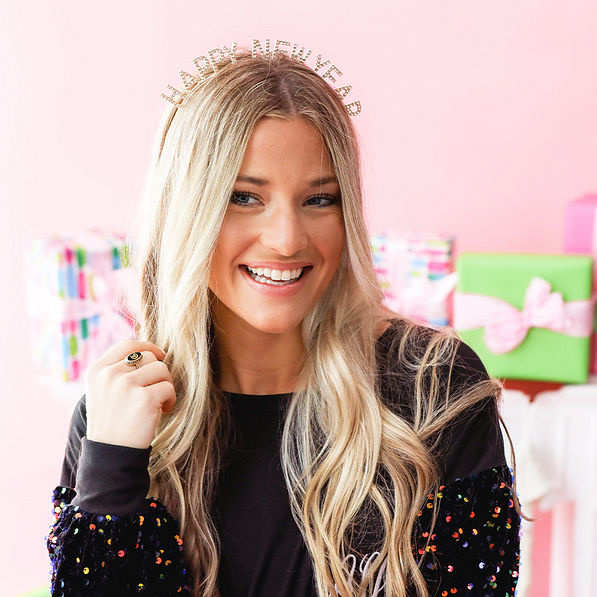 new year headband on ashley