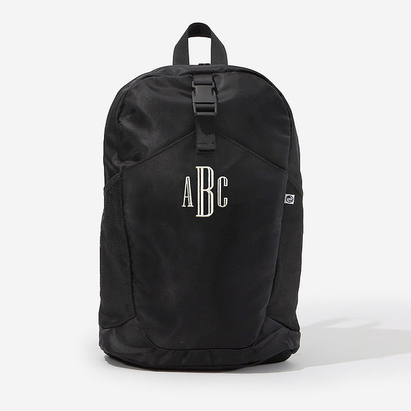 Monogrammed Everyday Backpack in Black