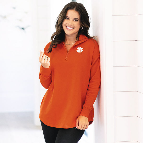 Orange clemson sweatshirt