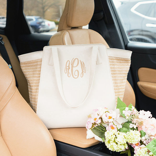 Monogrammed Seaside Tote