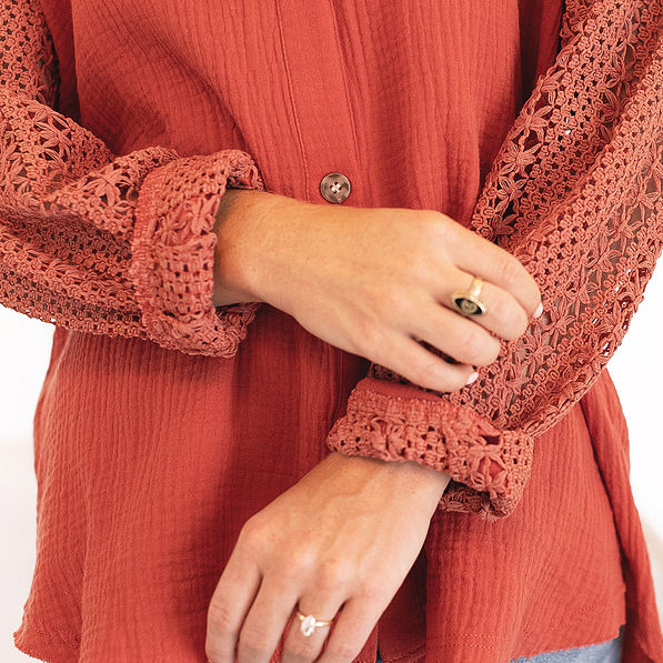 clemson tigers boho tunic up close