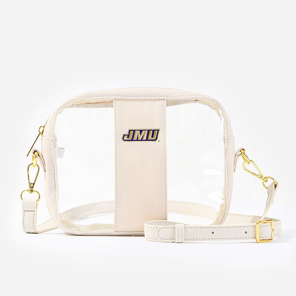 James Madison Dukes Clear Stadium Bag in Bone