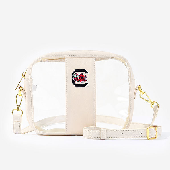 South Carolina Gamecocks Clear Stadium Crossbody Bag in Bone
