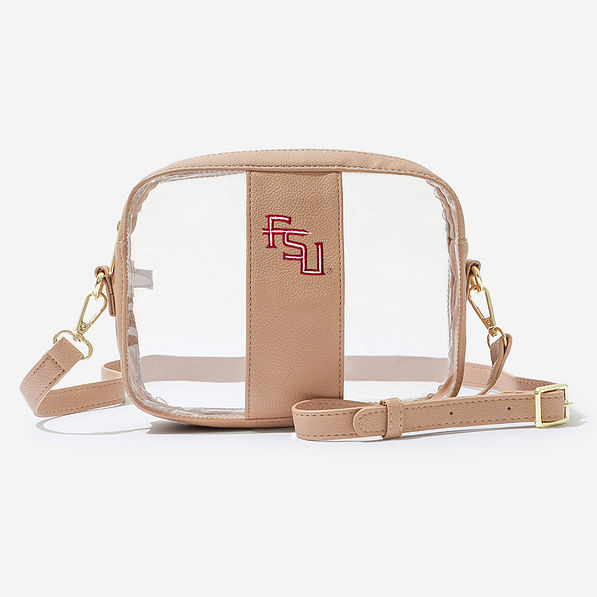 FSU Clear Stadium Crossbody Bag in Tan