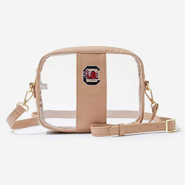 South Carolina Gamecocks Clear Stadium Crossbody Bag in Tan