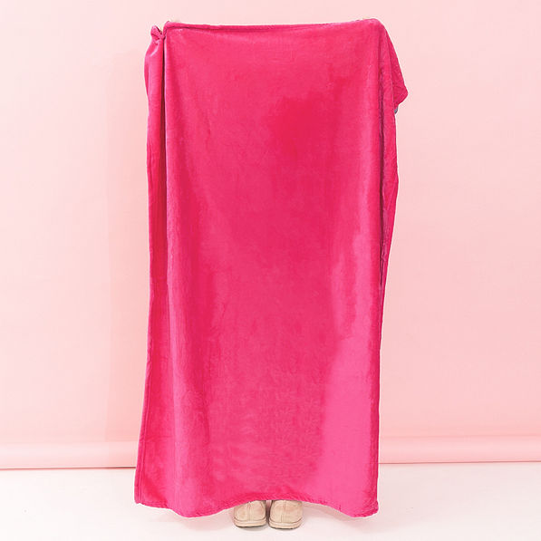 hot pink travel blanket pillow