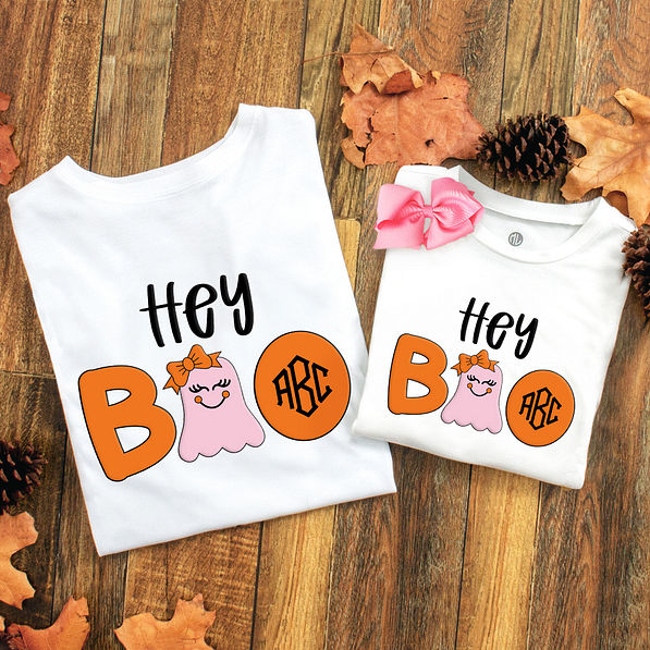 Hey Boo Halloween Shirts - Perfect for Mommy and Me!