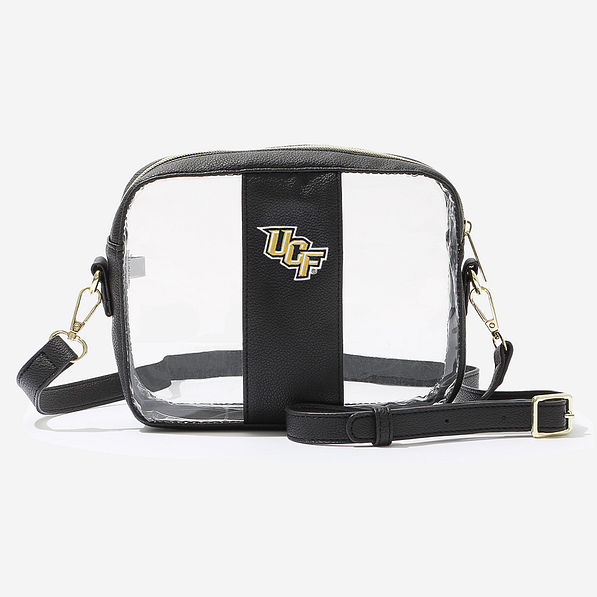 ucf knights clear stadium crossbody bag in black