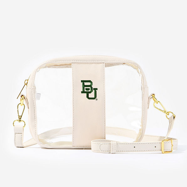 baylor bears bone ivory white clear stadium approved crossbody