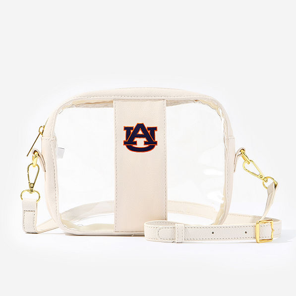 Auburn Tigers Clear Stadium Crossbody Bag in Bone