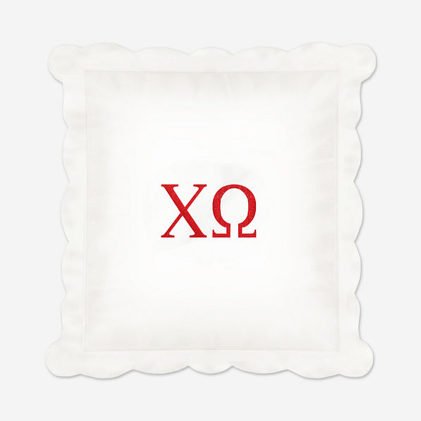 Chi Omega Pillow Sham | Monogrammed Sorority Home Décor