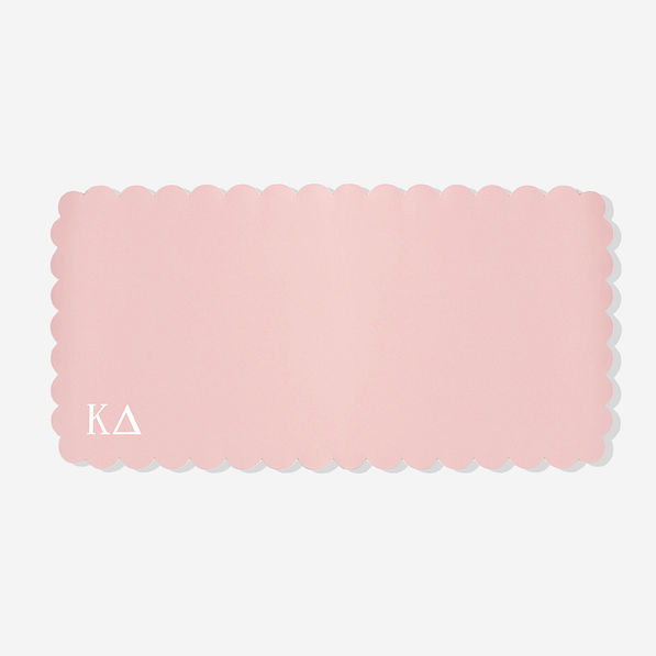 Kappa Delta Desk Mat in Blush | Faux Leather Sorority Desk Mat