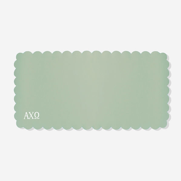 Alpha Chi Omega Desk Mat in Light Mint | Faux Leather Sorority Desk Mat