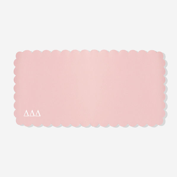 Delta Delta Delta Desk Mat in Blush | Faux Leather Sorority Desk Mat