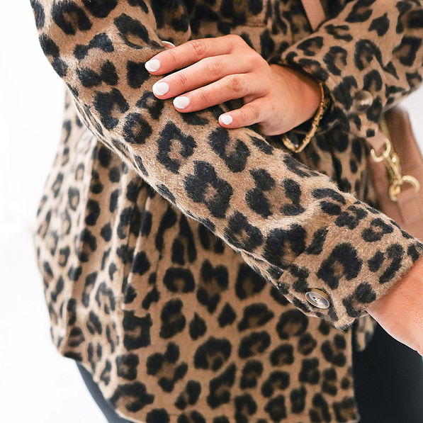 Monogrammed Fuzzy Shacket