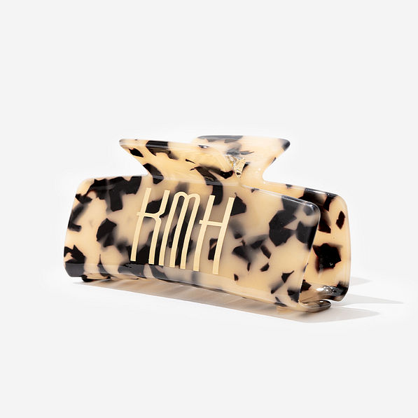 Monogrammed Hair Clip in Tortoise