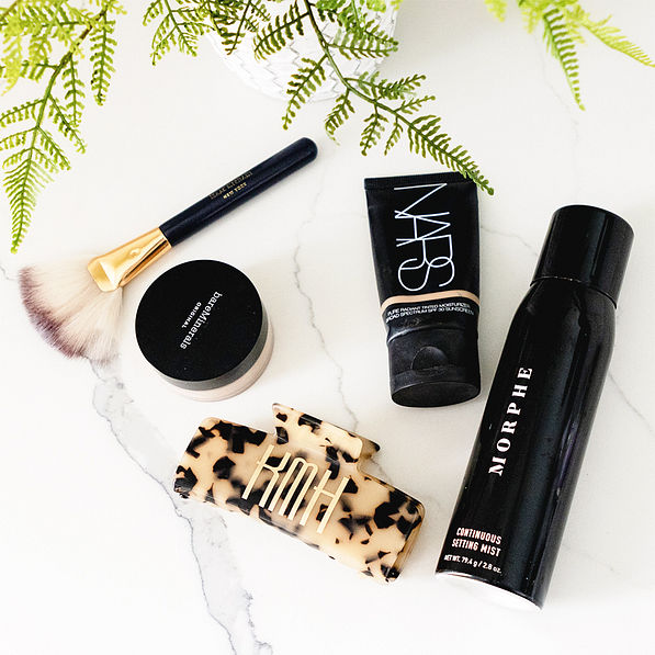 tortoise hair clip with makeup