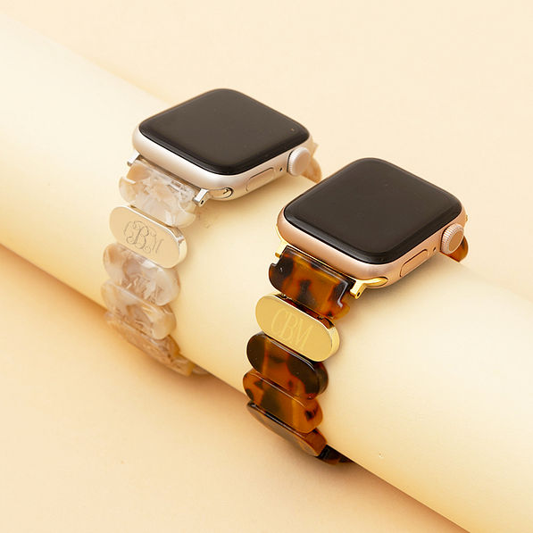Monogrammed Scallop Watch Band