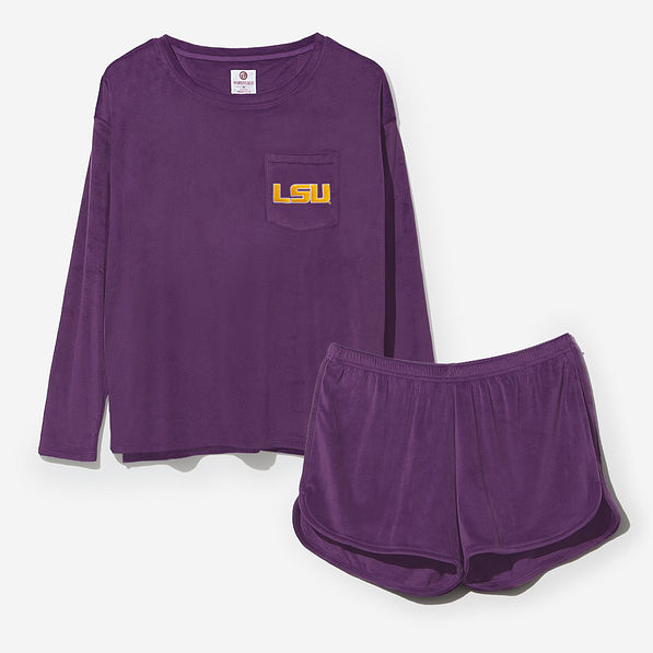 LSU Tigers Softspun Lounge Set in Violet