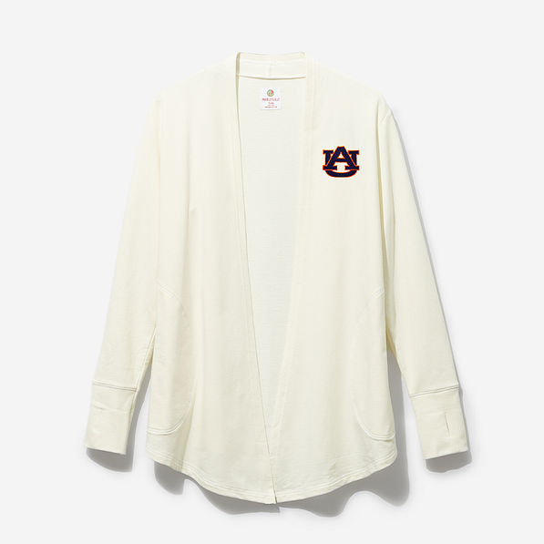 Auburn Tigers Sweatshirt Cardigan in Ivory