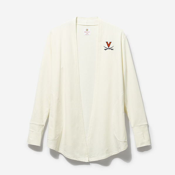 Virginia Cavaliers Sweatshirt Cardigan in Ivory
