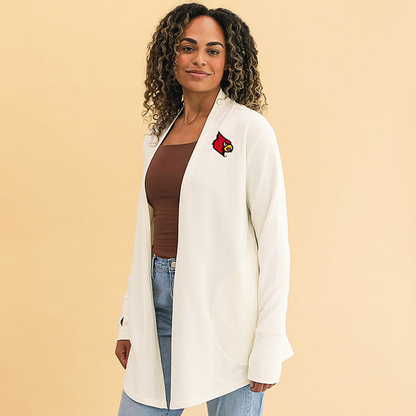 Louisville Sweatshirt Cardigan on Jae - side view