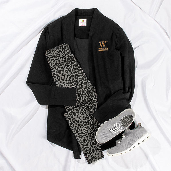 wofford terriers sweatshirt cardigan black