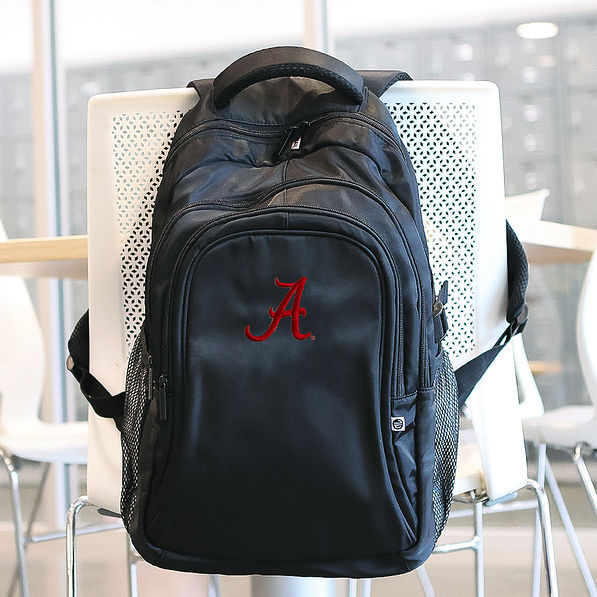 alabama backpack on chair