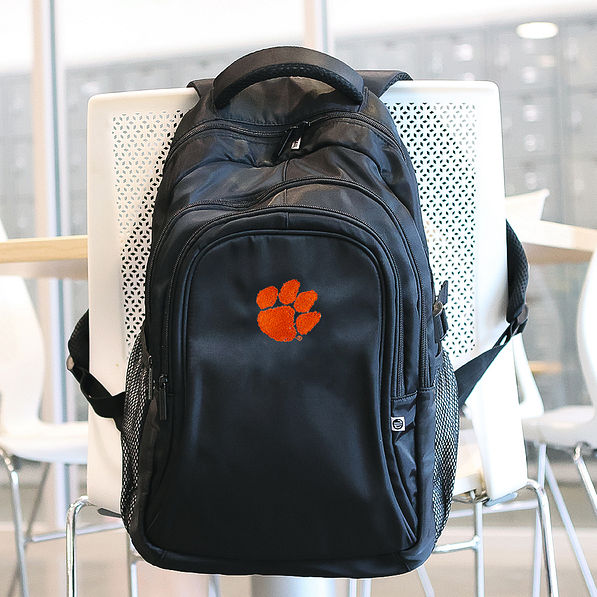 Clemson Tigers Backpack on chair