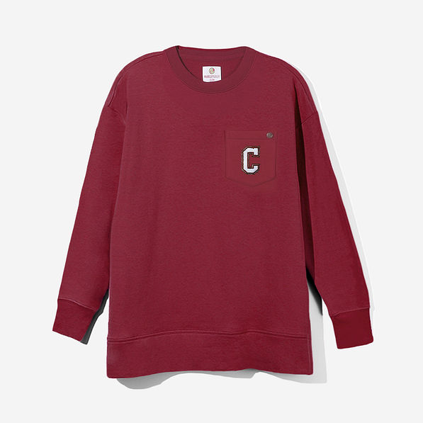 college of charleston cougars crewneck sweatshirt in crimson
