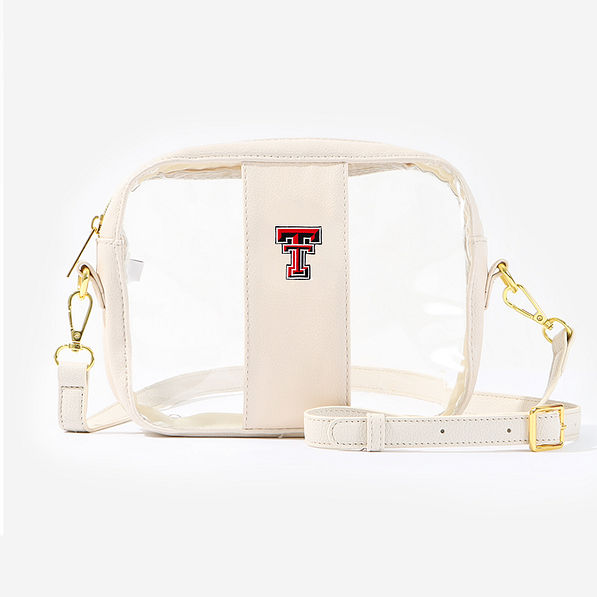 texas tech clear crossbody bag bone
