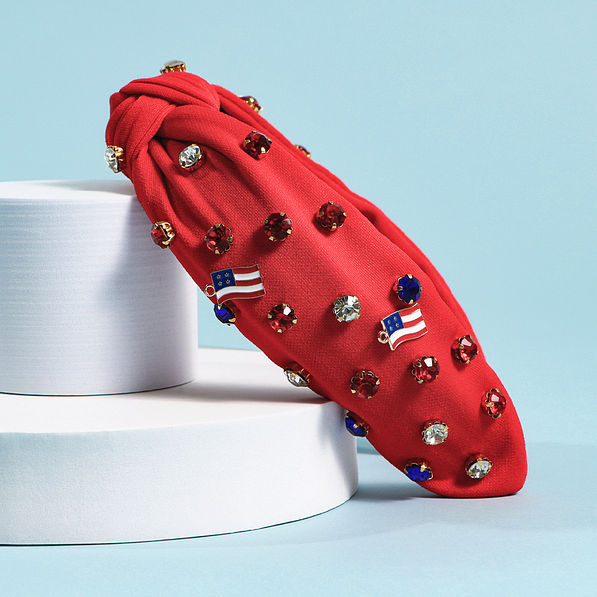 Flag Headband on blue paper