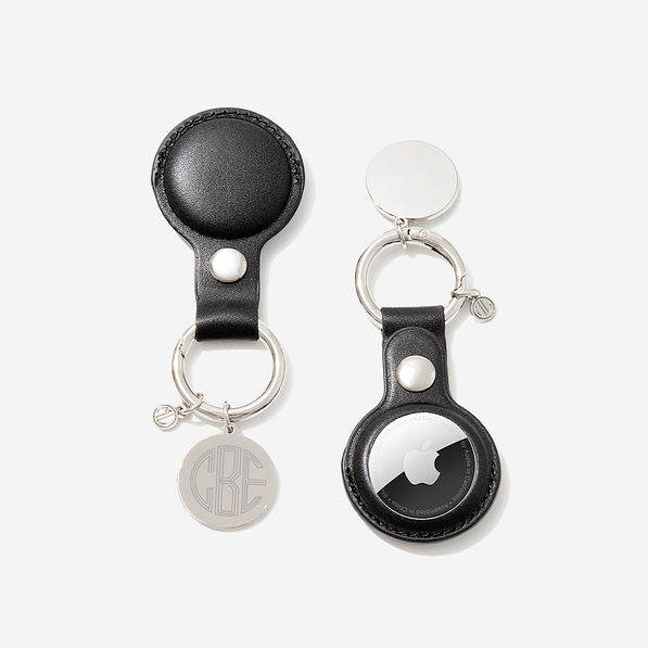 Personalized AirTag Key Chain in Black