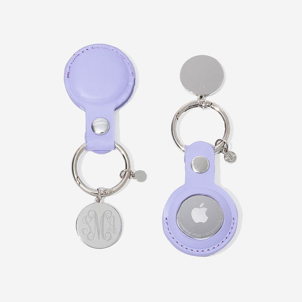 Personalized AirTag Key Chain in Lavender