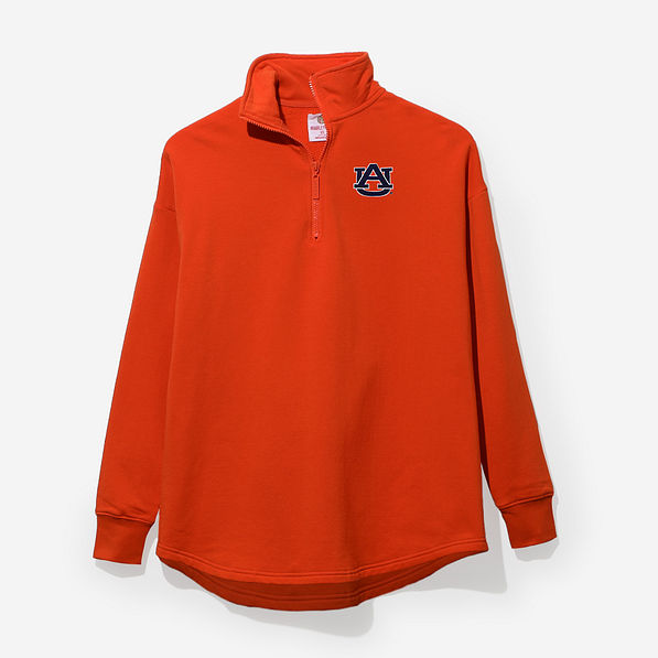 Auburn Tigers Quarter Zip Sweatshirt in Orange