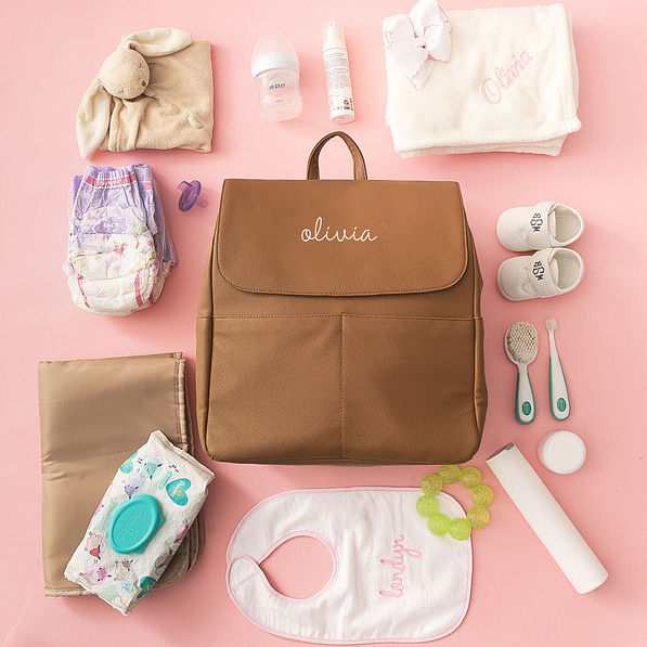 girls personalized diaper backpack