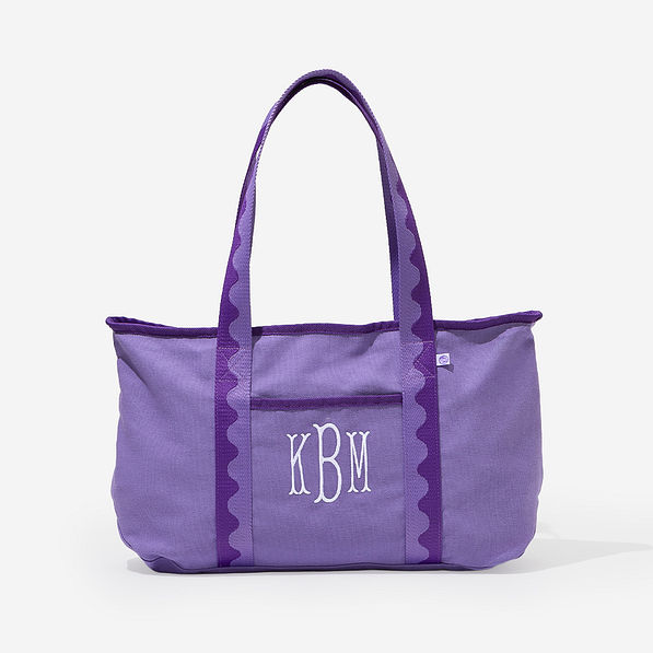 monogrammed anywhere tote bag in purple