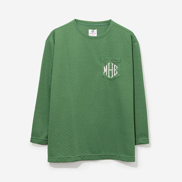 Personalized Quilted Sweatshirt in Sage