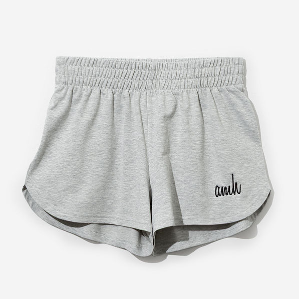 Monogrammed Boxer Shorts in Light Gray