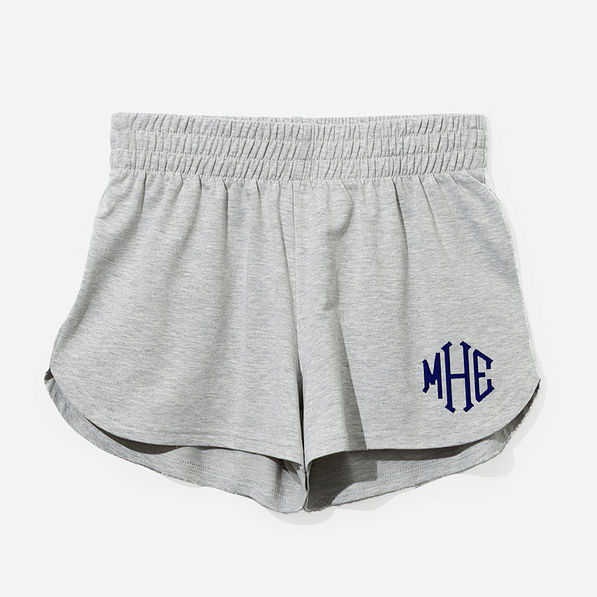 Monogrammed Boxer Shorts in Light Gray