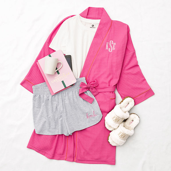 boxer shorts with waffle robe