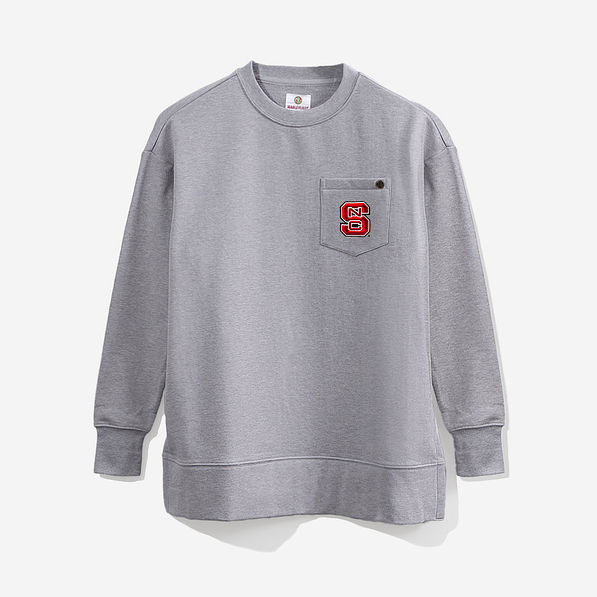 NC State Wolfpack Crewneck Sweatshirt in Heathered Gray