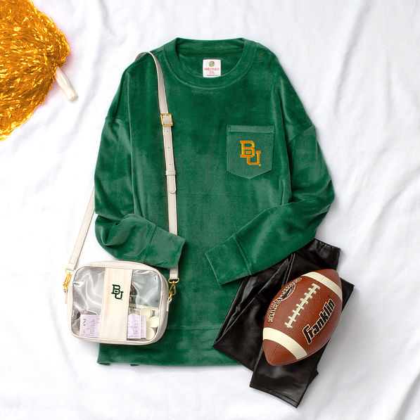 hunter green baylor bears football outfit of the day