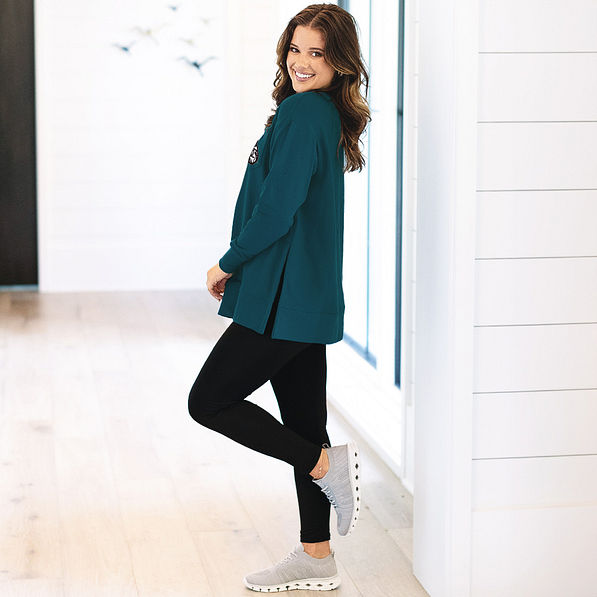 deep teal blue crewneck coastal carolina chanticleers sweatshirt