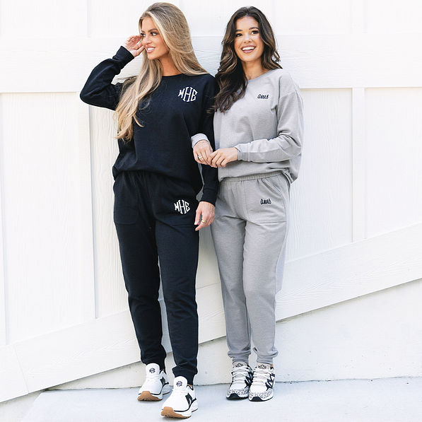 Monogrammed Sweatshirt Joggers