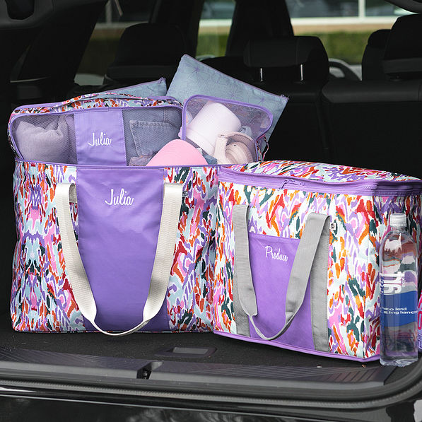 jewel ikat reusable insulated bag with xl tote